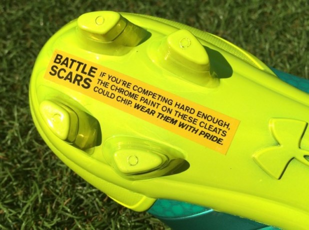 UA Speedform Soleplate Warning